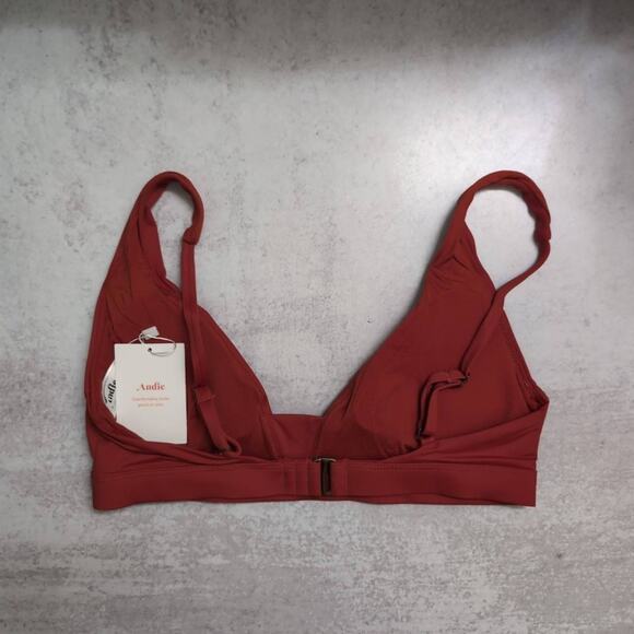 NWT Andie Tahiti Top Chili Pepper Comfortable Adjustable V-Neck Bikini S - Picture 3 of 9